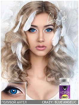 Цветные контактные линзы ADRIA crazy Blue Anglic (Голубой Ангел)